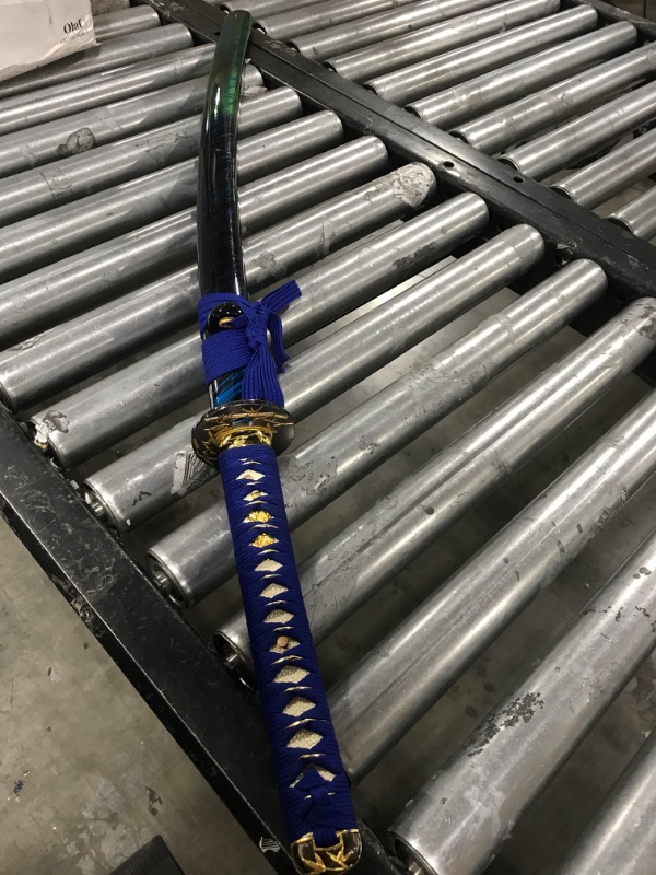 Photo 1 of Cold Steel Katana Full Hand Forged Traditional Japanese Samurai Swords Real Weapons Sharp,Full Tang,Functional, Black 1045 high carbon steel - Fan shape