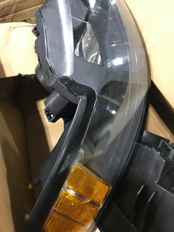 Photo 3 of AS AUTOLIGHTS 1999-2004 Ford Mustang Headlight Assembly Replacement for 1999-2004 Ford Mustang with Black Housing Amber Reflector Clear Lens Driver and Passenger Side