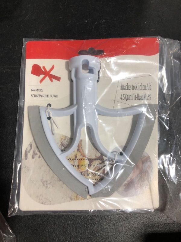 Photo 1 of 4.5-5 Quart Flex Edge Beater For KitchenAid Tilt-Head Stand Mixer, Kitchen Aid Mixers Accessories with Scraper, Kitchen Aid Attachments For Mixer 4.5Q-White