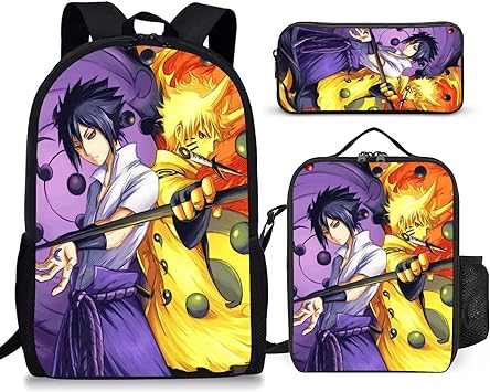 Photo 1 of 
Click image to open expanded view
Csvnjeu Anime Backpack Set, Polyester Backpack Set with Lunch Box And Pencil Pouch, Backpack Set for Teenage Boys And Girls