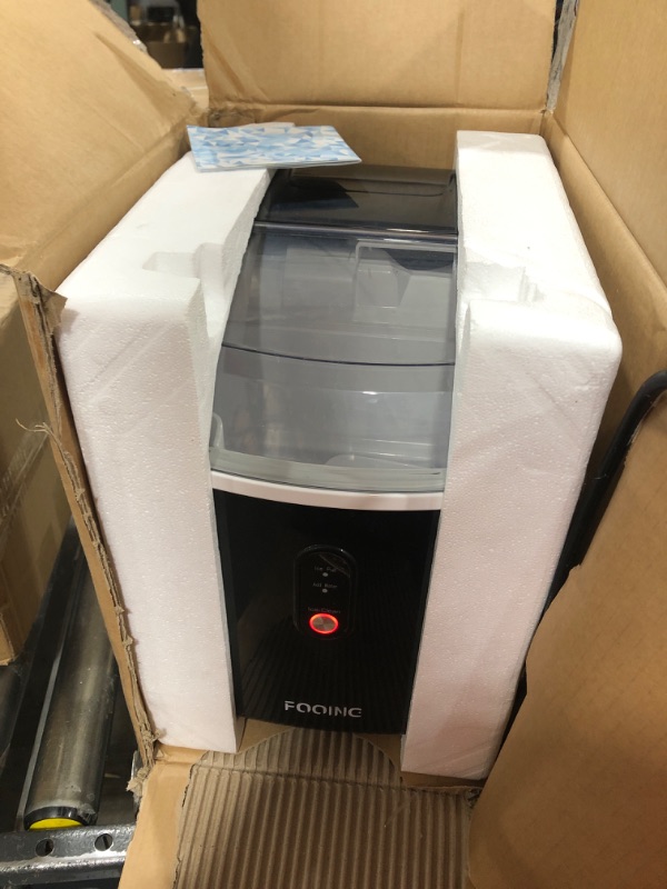 Photo 1 of Nugget Ice Maker Countertop, Portable Crushed Ice Machine, Self Cleaning Ice Makers with One-Click Operation, Soft Chewable Pebble Ice in 7 Mins, 34Lbs/24H with Ice Scoop for Home Bar Camping RV Black - Nugget Ice