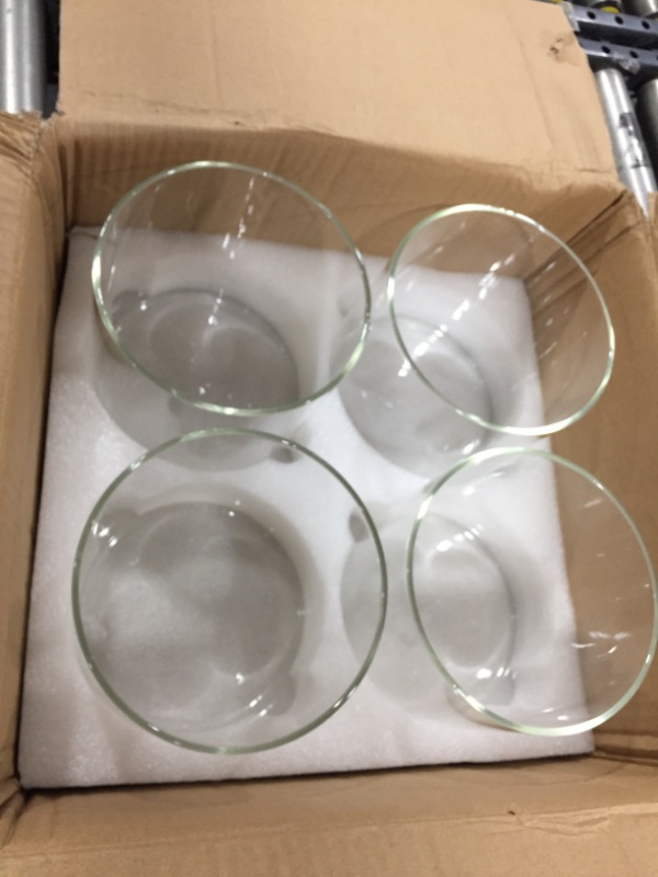 Photo 2 of 4 Pcs Glass Cylinder Vase Bulk Tall Floating Candle Holders Centerpieces Vases Clear Flower Vase for Table Centerpieces Home Wedding Party Event Office Decorations (6 x 6 Inch)