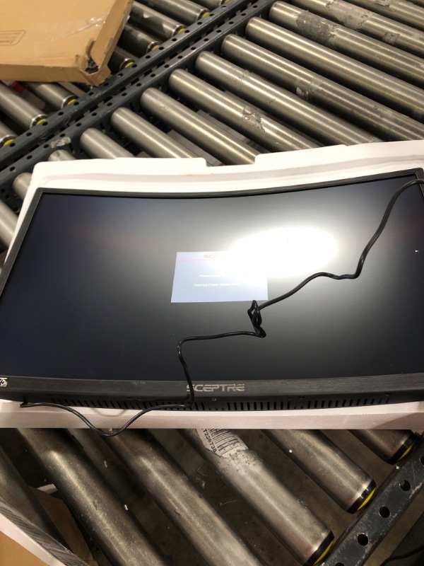 Photo 1 of Sceptre 24" Curved 75Hz Gaming LED Monitor Full HD 1080P HDMI VGA Speakers & Acer SB220Q bi 21.5 Inches Full HD (1920 x 1080) IPS Ultra-Thin Zero Frame Monitor (HDMI & VGA Port), Black Monitor Monitor + 21.5'' Zero Frame Monitor