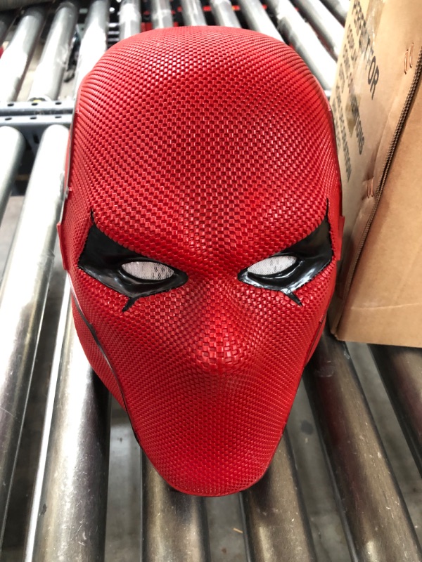 Photo 2 of Evere Red Hood Mask Jason Todd Cosplay Helmet Durable Resin Cosplay Prop Halloween Costume Accessory A-red Hood Helmet