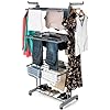 Photo 1 of  Laundry Premium Clothes Drying Rack - 4-Tier Foldable Stainless Steel & Collapsible Free Standing & Easy to Assemble Indoor Laundry Drying Rack for Garments and Clothing, Gray/Gray
