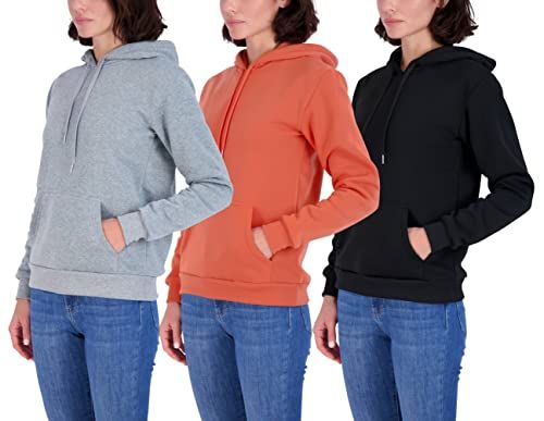 Photo 1 of 3 Pack: Women's Long Sleeve Hoodie Pullover Casual Sweatshirt Fashion Camo Sweater Quick Fleece Lounge Active Yoga Running Athletic Exercise Gym Worko
SIZE SM