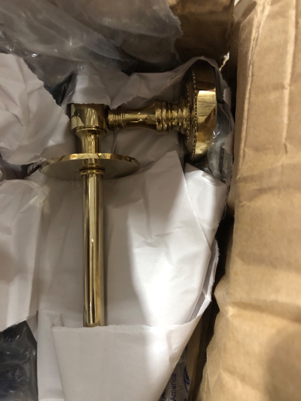 Photo 1 of Allied Brass RD-24U-PB Retro Dot Collection Upright Tissue Toilet Paper Holder, Polished Brass
