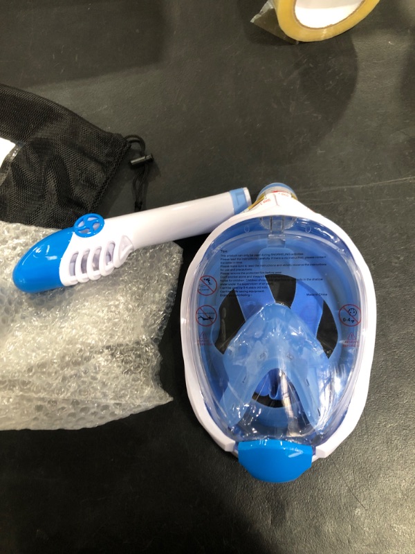 Photo 1 of  Kids Snorkel Mask Full Face, Snorkeling Set with Camera Mount, 180 Degree Panoramic View Snorkeling Gear Anti-Fog Anti-Leak