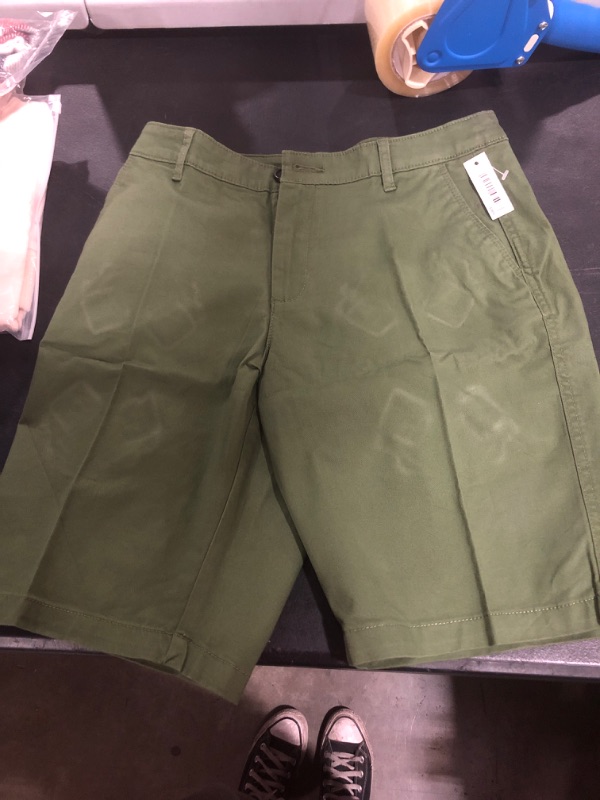 Photo 2 of Amazon Essentials Women's 10 Inch Inseam Bermuda Chino Short 8 Olive