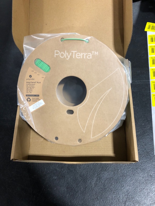 Photo 2 of Polymaker Matte PLA Filament 1.75mm Green, 1.75 PLA 3D Printer Filament 1kg - PolyTerra 1.75 PLA Filament Matte Green 3D Printing Filament (1 Tree Planted) 020-1kg Forest Green (Hex Code: #61c680)