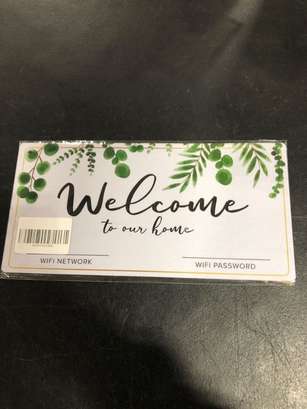 Photo 1 of Fun-Plus WiFi Password Sign for Home, 12?x6? PVC Plastic Wall Decoration Hanging Sign, High Precision Printing, Water and Humidity Proof, WiFi Sign, Guest Room Decor, Guest Room Essentials, WiF