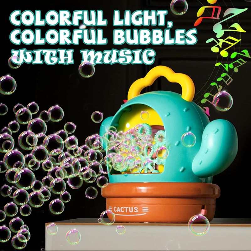 Photo 1 of Bubble Machine with Music & Light for Toddlers Kids - Automatic Bubble Maker, Outdoor Toys Bubble Blower, Gift for Boys Girls3 4 5 6 7 8 9 10 Years Old, Fun Gift for Yard Play
