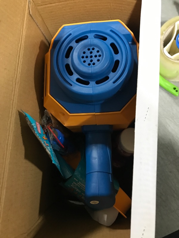 Photo 1 of 132 Holes Bubble Gun Toys, Rocket Launcher Bubble Blower Toy, Portable Bubble Machine with Colorful Light, Big Bubble Maker for Outdoor Indoor Games, Bubbles Machine for Wedding Birthday Gifts (Blue)