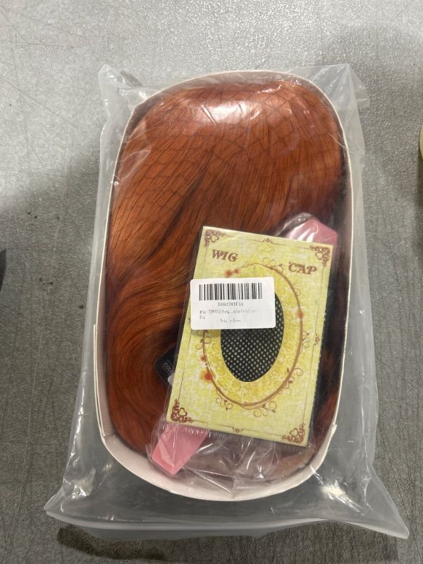 Photo 2 of 7JHH WIGS Long Wavy Costume Wigs Cosplay Mermaid wig for Women Halloween Party Used High Temperature Heat Resistant Fiber Natural Hairline Cos I Love Lucy Wig (14in, Orange Wigs) 14in Orange Wigs