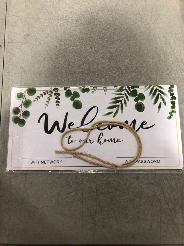 Photo 1 of Fun-Plus WiFi Password Sign for Home, 12?x6? PVC Plastic Wall Decoration Hanging Sign, High Precision Printing, Water and Humidity Proof, WiFi Sign, Guest Room Decor, Guest Room Essentials, WiF