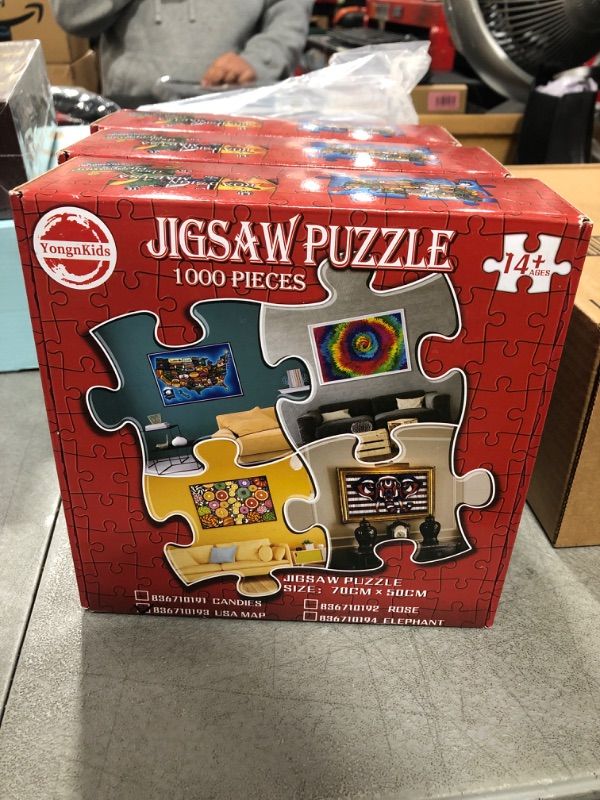 Photo 2 of Ynybusi Jigsaw Puzzles, Puzzles for Adults 1000 Pieces - Art Puzzles for Kids Ages 3-5,4-8 Party & Family Games, 27.5''L x 19.75''W (Map)

