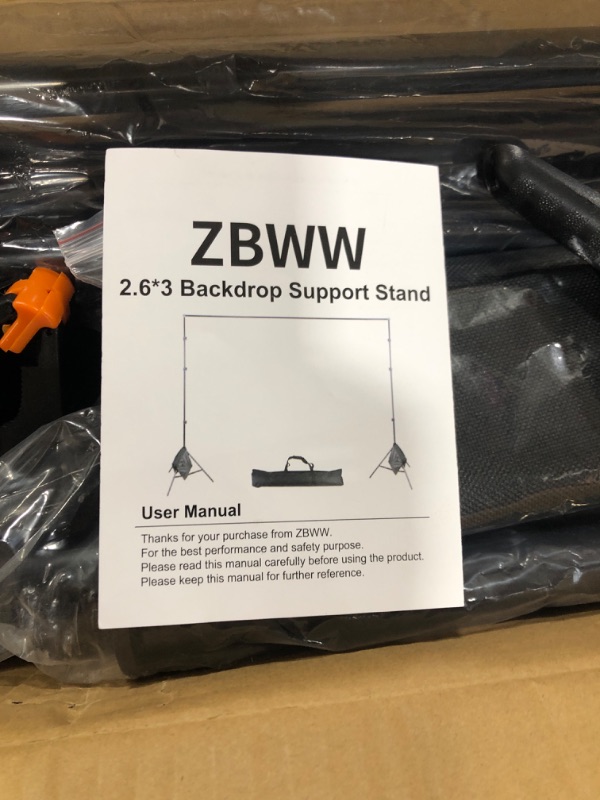 Photo 1 of Backdrop Stand 8.5x10ft, ZBWW Photo Video Studio Adjustable Backdrop Stand for Parties, Wedding, Photography, Advertising Display 8.5*10 ft