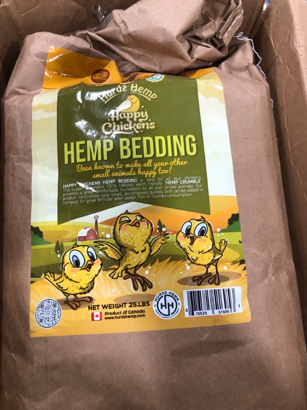 Photo 2 of HURDZ HEMP Bedding for Chicken Coop (25lbs), Unique Chicken Crumble Formula - Super Absorbent & Durable Chicken Bedding Made of 100% Natural Fiber-Biodegradable, Odor Control Chicken Bedding for Coop