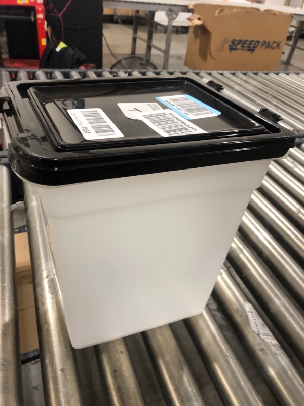 Photo 1 of 12 Qt. Airtight Pet Food Storage Bin in Clear
