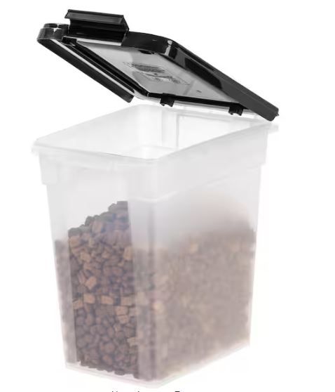 Photo 1 of 12 Qt. Airtight Pet Food Storage Bin in Clear
