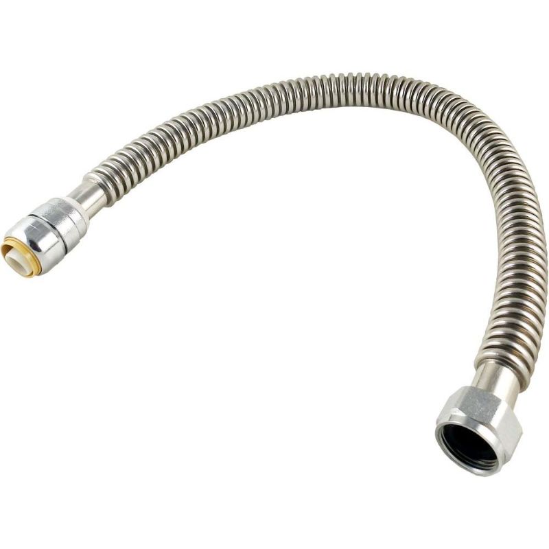 Photo 1 of 2pk of SharkBite 1 Push-to-Connect X 1 FIP X 24 Corrugated Stainless Steel Connector
