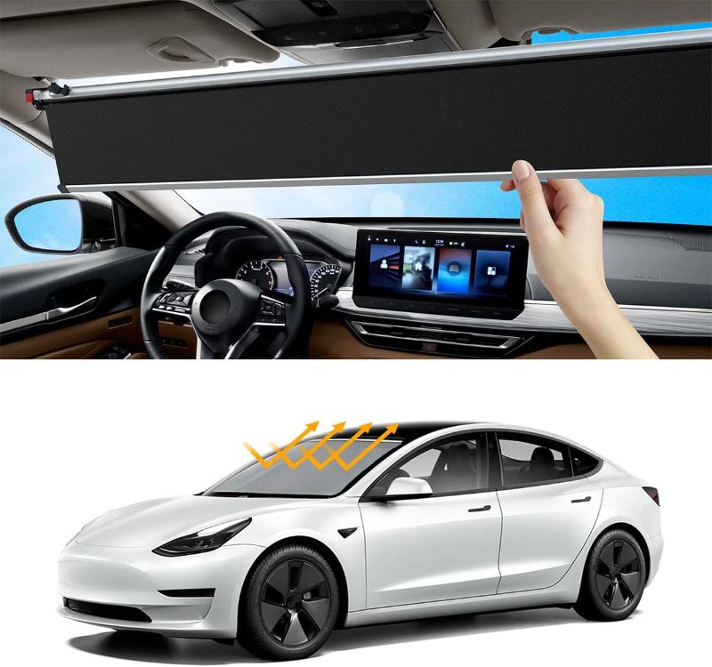 Photo 1 of Automatic Scaling Windshield Sun Shade,Automotive Interior Sun Protection,Suitable for Most Models,No Need for Repeated Disassembly. 43.9*35.4in