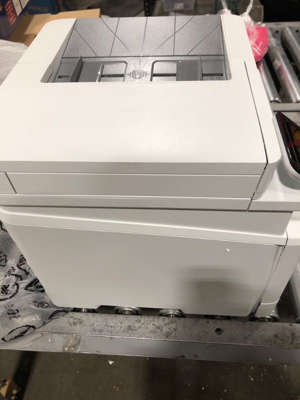 Photo 3 of HP Color LaserJet Pro M283fdw Wireless All-in-One Laser Printer, Remote Mobile Print, Scan & Copy, Duplex Printing, Works with Alexa (7KW75A), White- missing power cord 