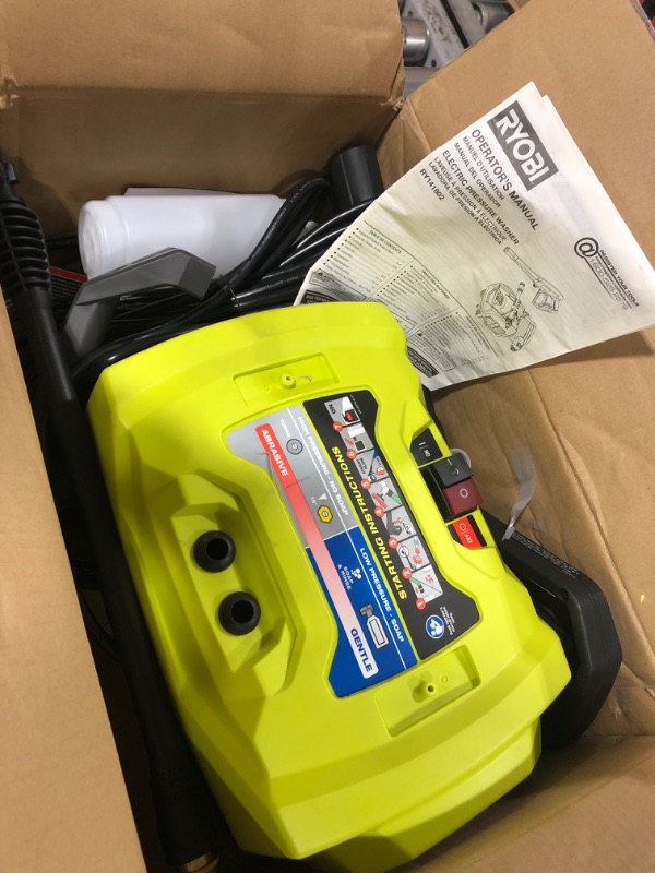 Photo 2 of RYOBI 1,800 PSI 1.2 GPM Electric Pressure Washer, RY141820VNM