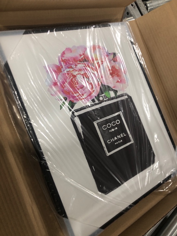 Photo 2 of 16x20 Coco Noir Chanel Poster Scent of Roses Print
