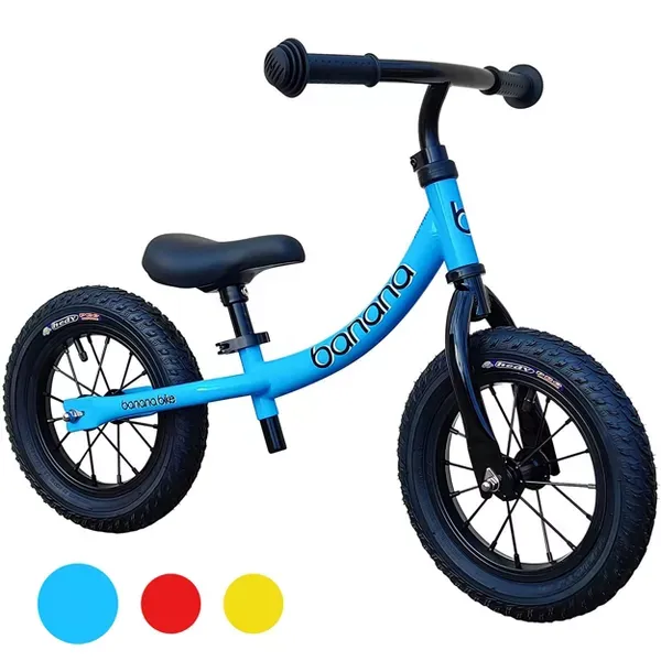 Photo 1 of Banana Bike GT Training Bike, Lightweight Bike for Kids Aged 2-4, Adjustable Handlebar & Seat, no pedal - Aluminium, Blue