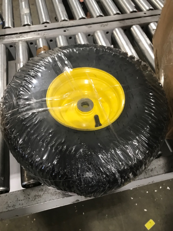 Photo 1 of 1 PCS 15x6.00-6 Lawn Mower Tires,15x6-6 Front Tire Assembly Replacement for Craftsman/John Deere/Cub Cadet Riding Mowers,4 Ply Tubeless,570lbs Capacity,3" Offset Hub,3/4" Bushing