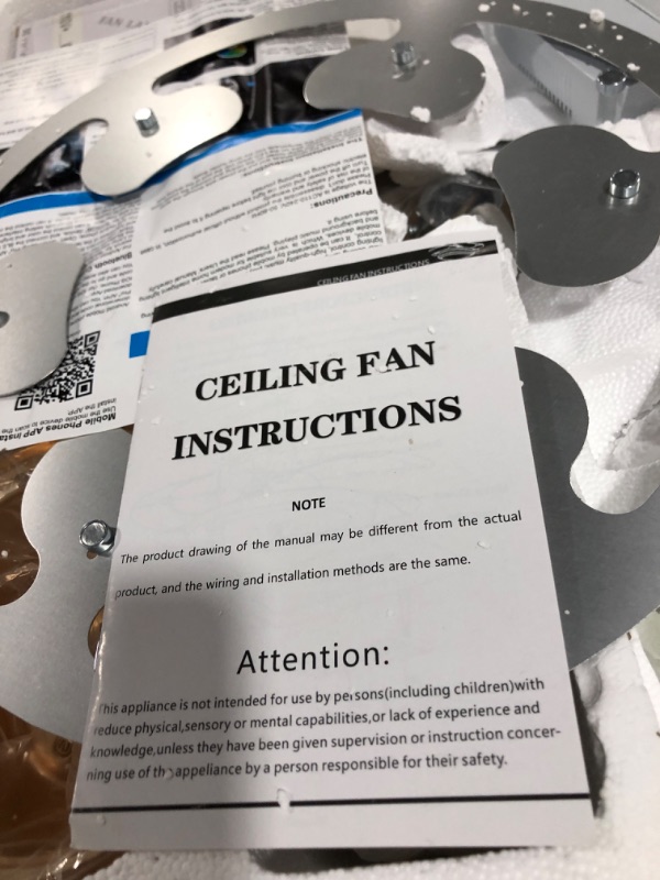 Photo 1 of OBCGT 42 Inch Crystal Ceiling Fan with Light, Modern Ceiling Fan Remote Color Changeable, 4-Blade Retractable Led Fan Chandelier Indoor for Living Room, Bedroom, Dining Room, Gold