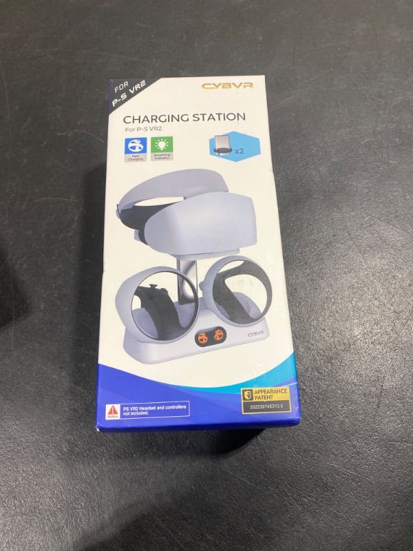 Photo 1 of CYBVR Controller Charging Station for PS VR2, Fast Charging PSVR2 Headset Display Stand and Charger with Magnetic Port, PSVR 2 Lightning Charger with LED Display Lights, Organizer Dock for PS VR 2
