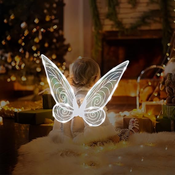 Photo 1 of ZITOOP Fairy Sparkle Angel Wings Dress Up Party Favor White Light