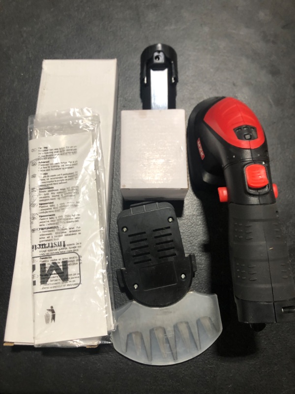 Photo 1 of MZK Cordless Grass Shear & Hedge Trimmer - 7.2V Electric Shrub Trimmer 2-in-1 Handheld Hedge Cutter/ Grass Trimmer/ Hedge Clipper with Rechargeable Battery and Charger