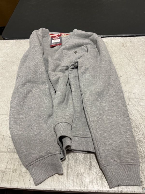 Photo 1 of Coleman Men's Sherpa Lined Long Sleeve Crew - 
Color: Cool Grey Heather - size xlarge 
