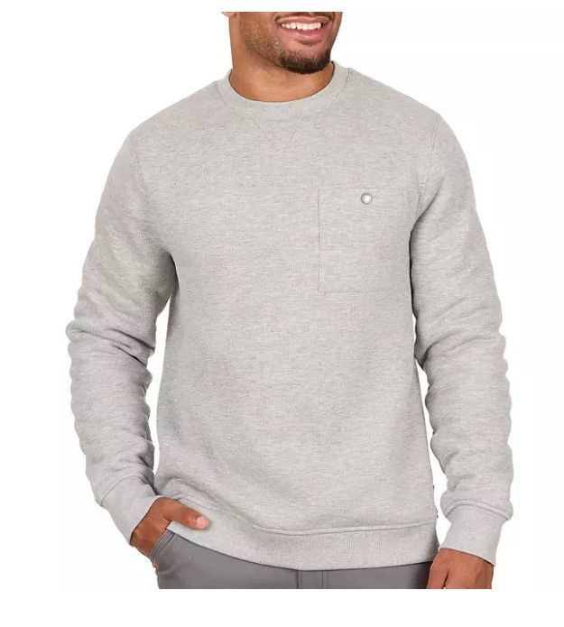 Photo 1 of Coleman Men's Sherpa Lined Long Sleeve Crew - 
Color: Cool Grey Heather - size xlarge 
