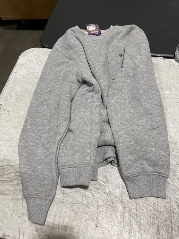 Photo 1 of Coleman Men's Sherpa Lined Long Sleeve Crew - 
Color: Cool Grey Heather - size xx-large 
