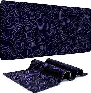 Photo 1 of ?7 Patterns 3 Sizes??1 Pack / 2 Pack?Gaming Mouse Pad Topographic Contour Large Desk Mat Desk Pad for Keyboard and Mouse Mouse Mat for Office and Home Office Desk Accessories - 35.5"L*15.8"W