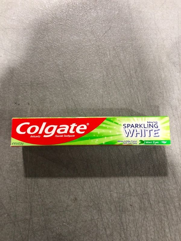 Photo 2 of Colgate Sparkling White Whitening Toothpaste, Mint, 8 Ounce