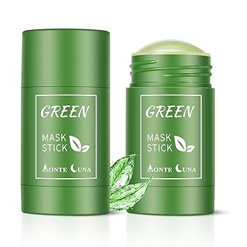 Photo 1 of 2 Pack Green Tea Cleansing Mask Stick, Poreless Deep Cleanse Green Tea Mask for Blackhead Remover and Skin Care, Monte Luna Purifying Clay Stick Mask.