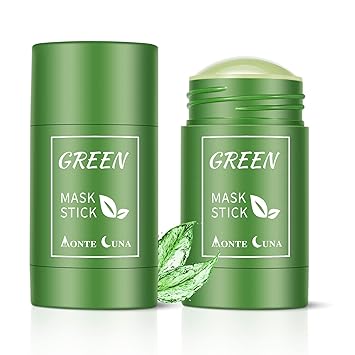 Photo 1 of 2 Pack Green Tea Cleansing Mask Stick, Poreless Deep Cleanse Green Tea Mask for Blackhead Remover and Skin Care, Monte Luna Purifying Clay Stick Mask.
