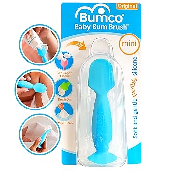 Photo 1 of Bumco Diaper Cream Brush - Mini Baby Bum Brush with Travel Case, Baby Butt Paste Diaper Cream Spatula, Butt Paste Spatula for Baby Butt Cream, Mini Diaper Cream Applicator, Butt Spatula Baby, Blue 