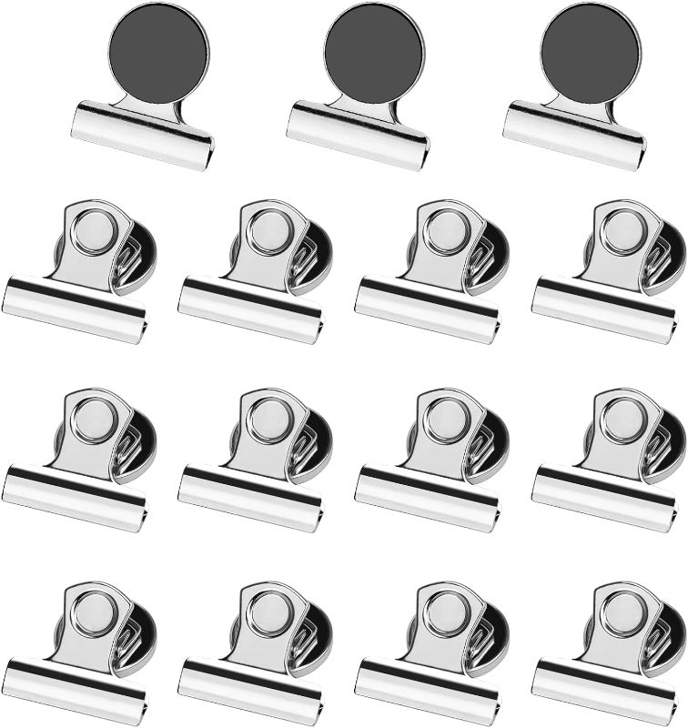 Photo 1 of 15Packs Refrigerator Magnets, Magnetic Clips Heavy Duty for Fridge, Widening Design Whiteboard Magnets Clips, Strong Scratch-Free Magnetic Clips Perfect for List Photo Paper Organizing(36mm Wide)
