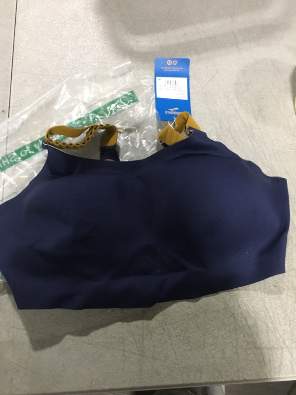 Photo 2 of Brooks Women's Scoopback 2.0 Sports Bra for High Impact Running, Workouts & Sports with Maximum Support Navy/Burnt Olive/Ice Blue 34DD/E