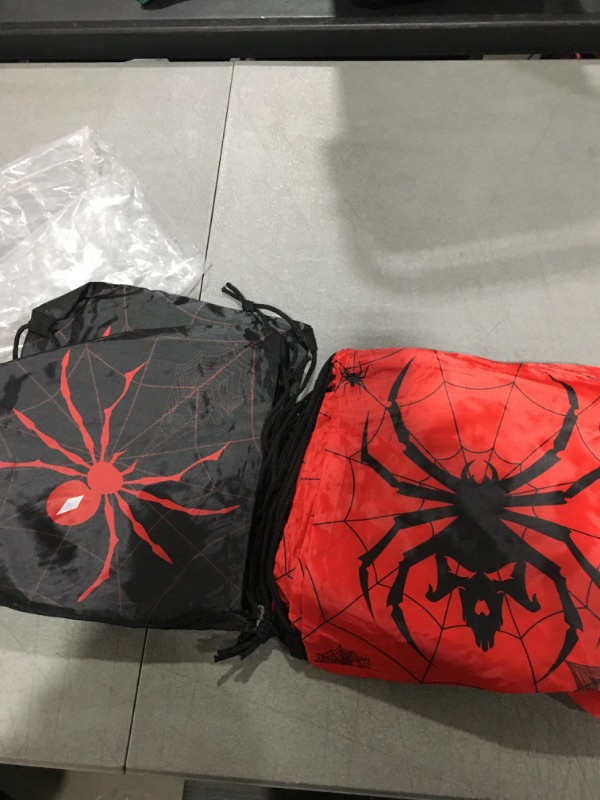 Photo 2 of Lothee 15 Pcs Spider Web Drawstring Bags Birthday Party Decoration Spider Goodie Bag Kid Backpack for Birthday Party Supplies (Novel Style) 15 Novel Style