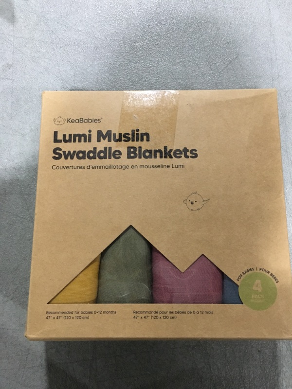 Photo 2 of 4-Pack Muslin Swaddle Blankets for Baby Boys, Girls - Organic Baby Blankets for Girl, Boy, Baby Swaddle Blanket Unisex, Receiving Blankets, Swaddles for Newborns, Newborn Baby Essentials (Corals)