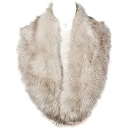 Photo 1 of  Leaf Women Winter Faux Fur Ornate Scarf Wrap Collar Shrug for Cocktail Reception Party