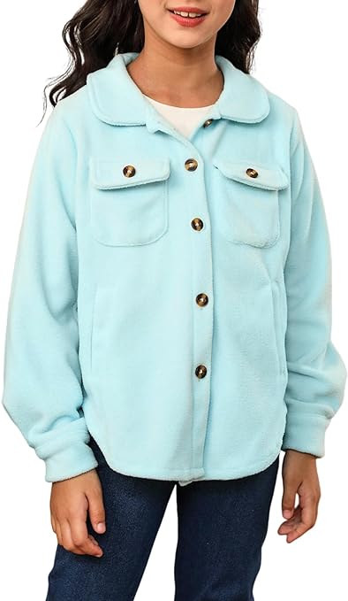 Photo 1 of blibean Tween Girl Fall Fleece Jacket Kid Pocket Clothes Size 6-15 Years 12
