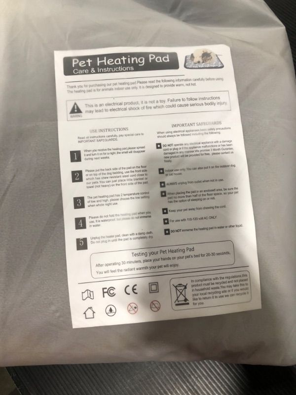 Photo 1 of  Pet Heating Pad, Upgraded Electric Dog Cat Heating Pad Indoor